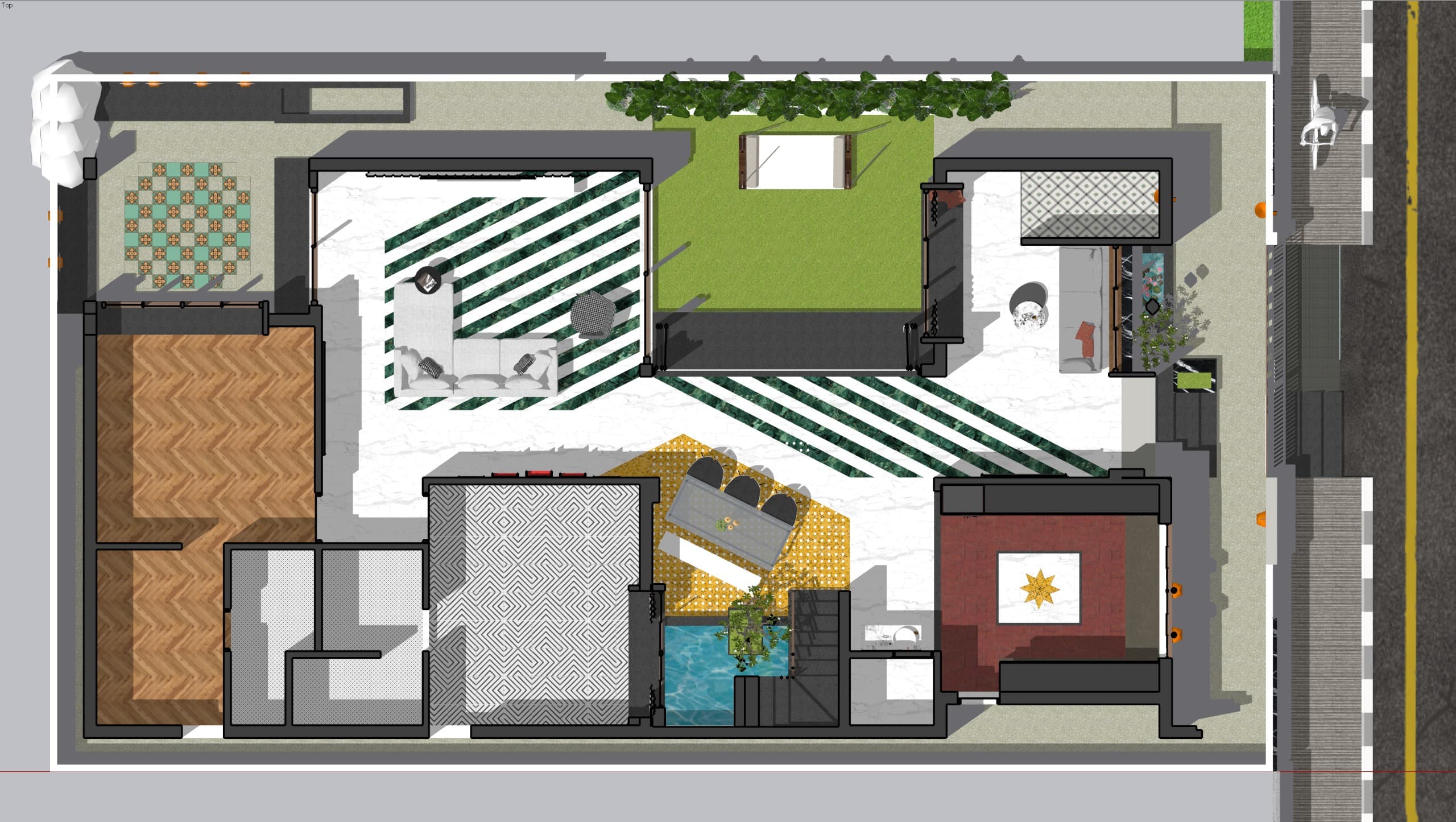 Courtyard House image